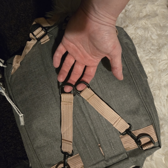 Gray Multi-Functional Men's Backpack - Picture 9 of 11